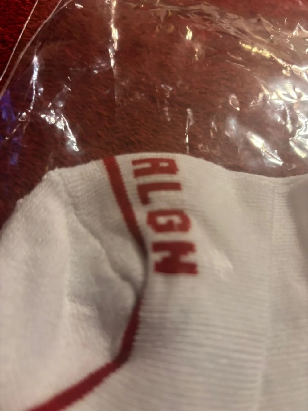 True Religion Men’s White Ankle Socks with Red Accents - Men. Size 8-12 New